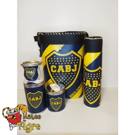 Set Matero: termo, mate, yerbera, azucarera y catera (rectangular)