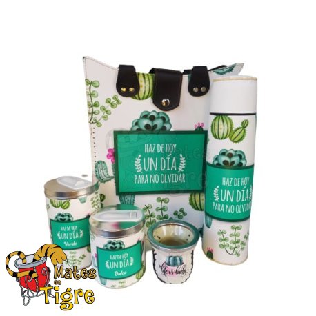 Set Matero: termo, mate, yerbera, azucarera y cartera